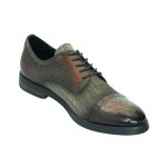 Brown captoe with fabric