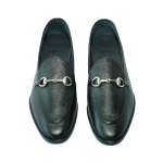 Black Grain Leather Horsebit Loafer - Image 2